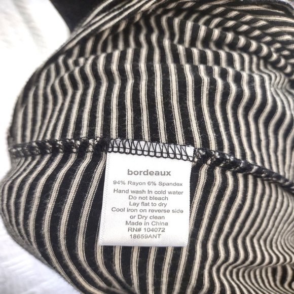 Bordeaux | Anthropologie Hadley Tie Front Top 3/4 Sleeve - Picture 7 of 7